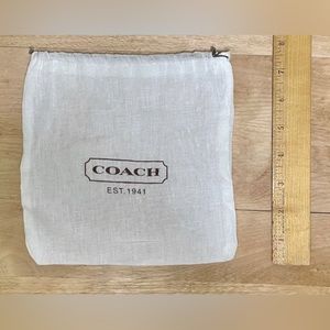 COACH LINEN DUST COVER/BAG WITH DRAWSTRING SM